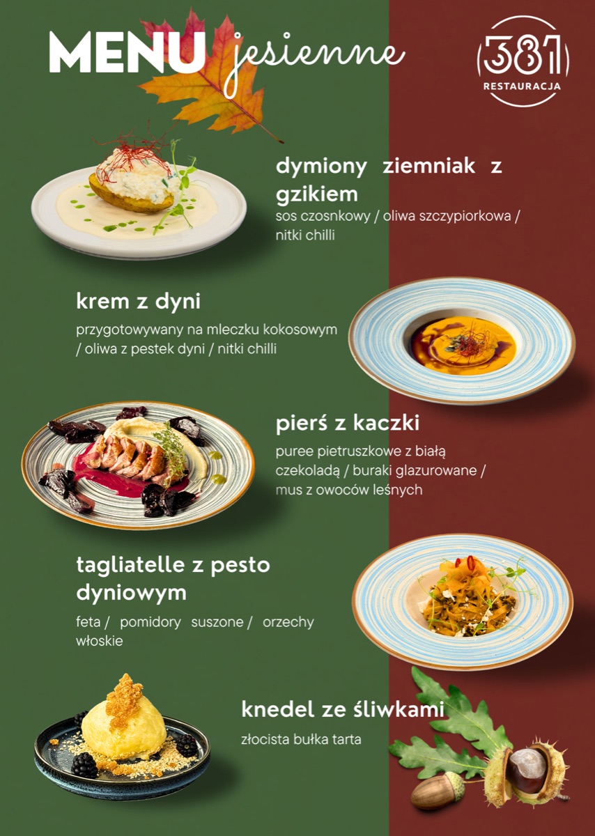 Menu Jesienne Restauracja 381